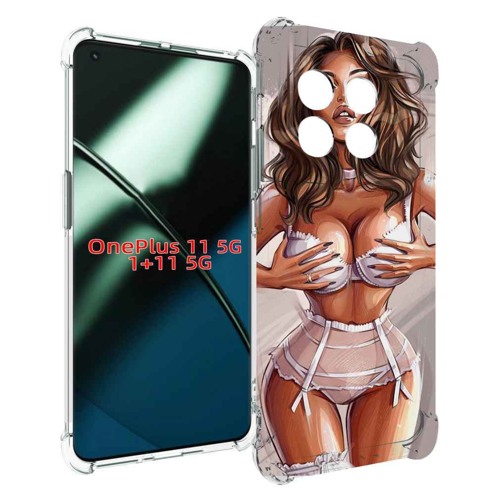 

Чехол MyPads Девушка-в-кружевном для OnePlus 11, Прозрачный, Tocco