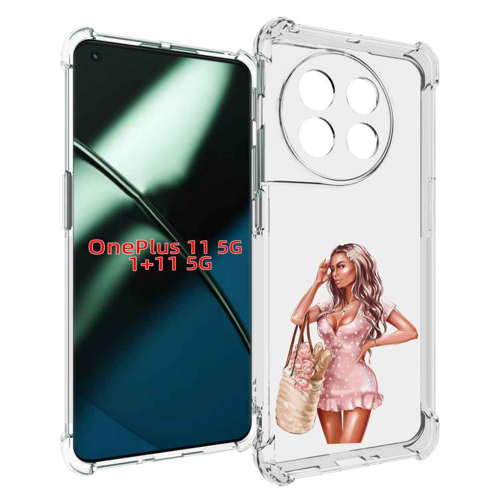 

Чехол MyPads Девушка-в-мини-платье женский для OnePlus 11, Прозрачный, Tocco