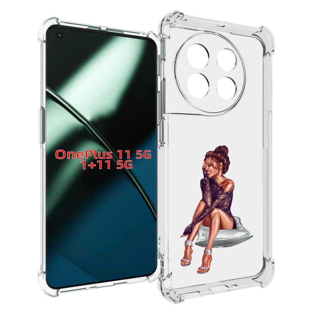 

Чехол MyPads Девушка-на-подушке женский для OnePlus 11, Прозрачный, Tocco