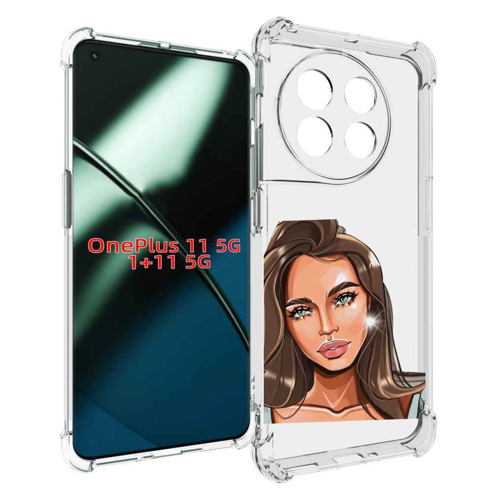 

Чехол MyPads Девушка-с-зелеными-глазами для OnePlus 11, Прозрачный, Tocco