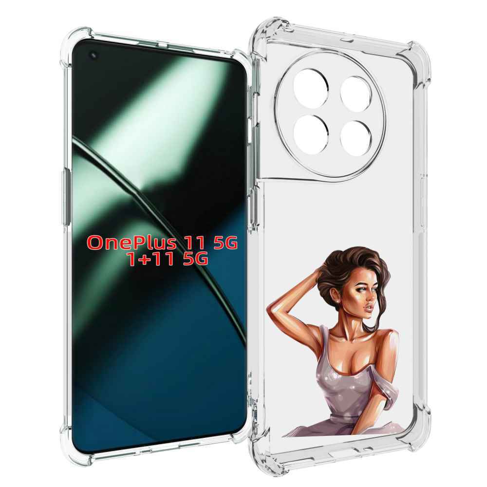 

Чехол MyPads Девушка-с-прической женский для OnePlus 11, Прозрачный, Tocco