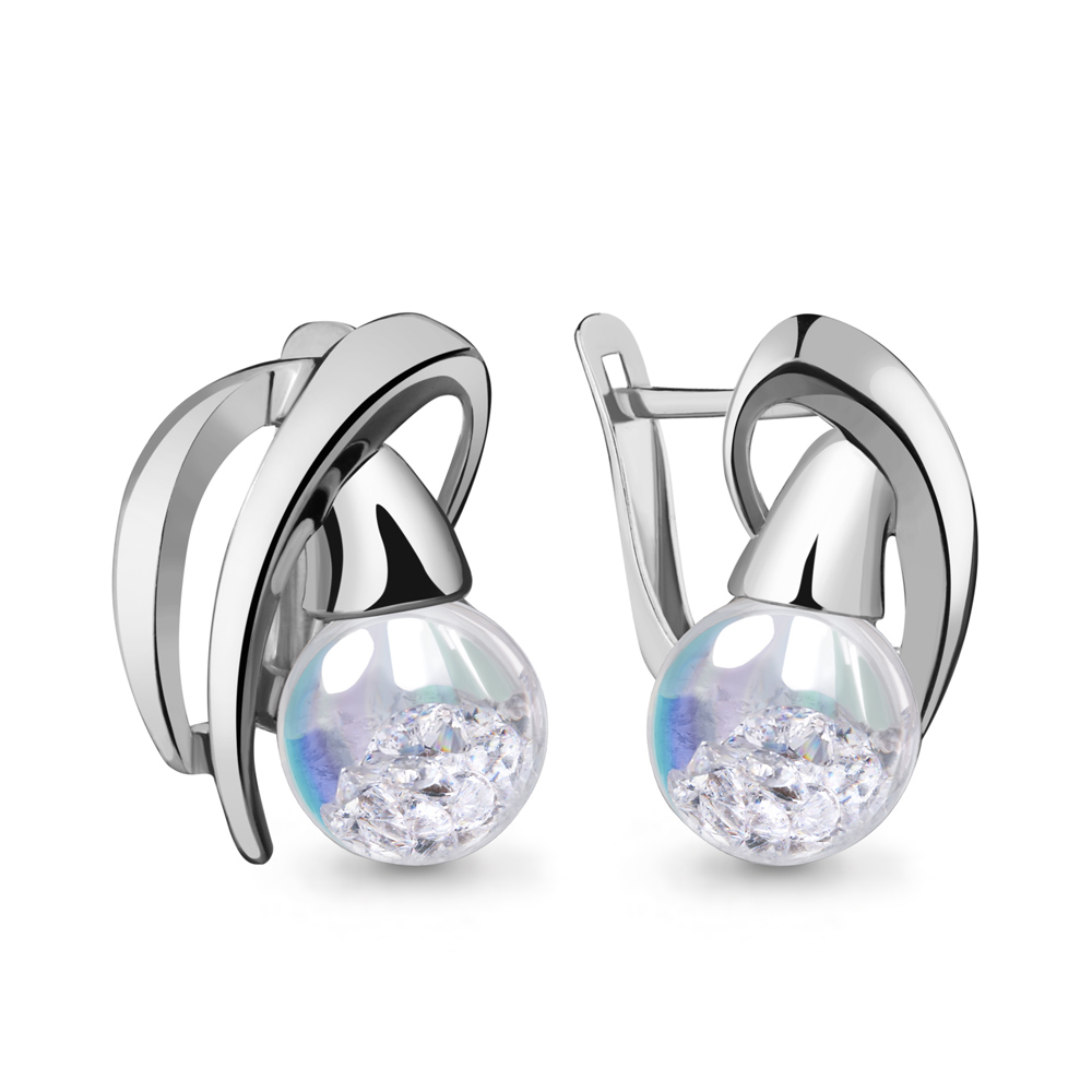

Серьги из серебра с фианитом Aquamarine 45391П_925_р, 45391П_925_р