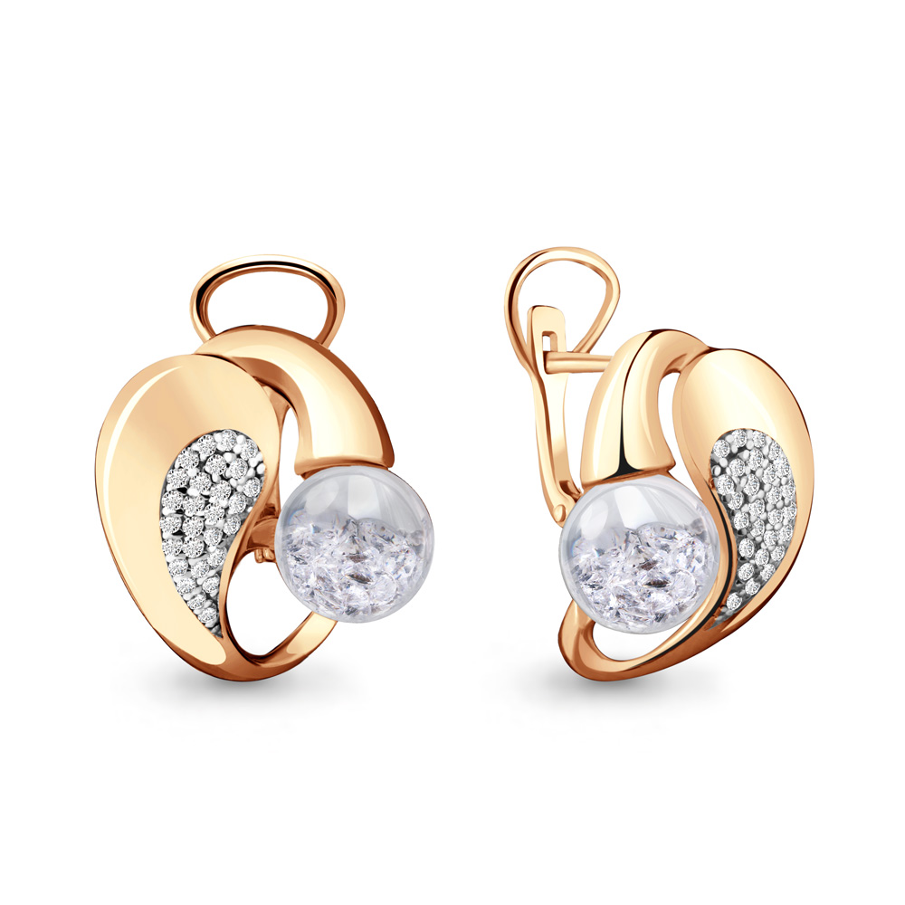 

Серьги из серебра с фианитом Aquamarine 45393А_925_з, 45393А_925_з
