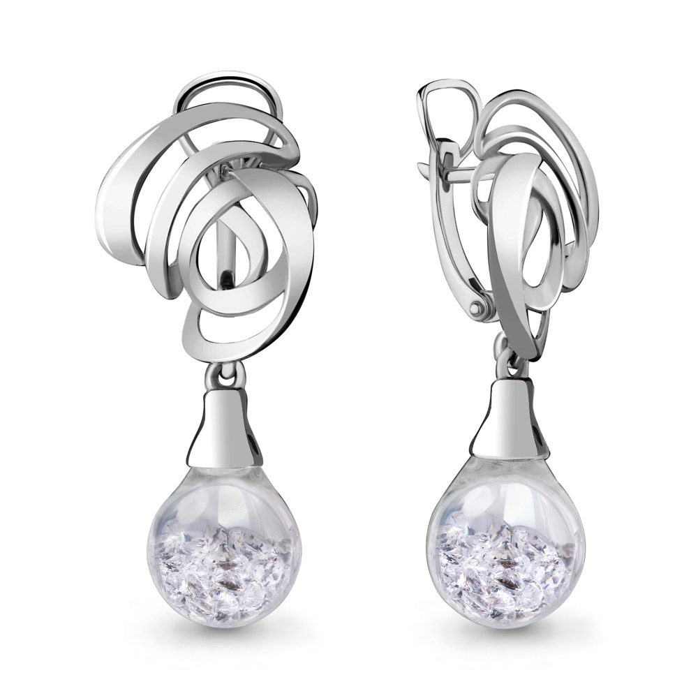 

Серьги из серебра с фианитом Aquamarine 45395_925_р, 45395_925_р