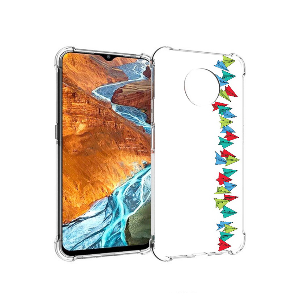 

Чехол MyPads Tocco для Nokia G300 самолетики из листочков (PT224563.108.593), Прозрачный, Tocco
