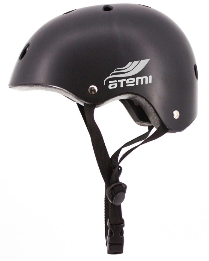 фото Шлем защитный atemi подростковый черный, размер окруж (52-56cm), м (8-15 лет), ah07bm