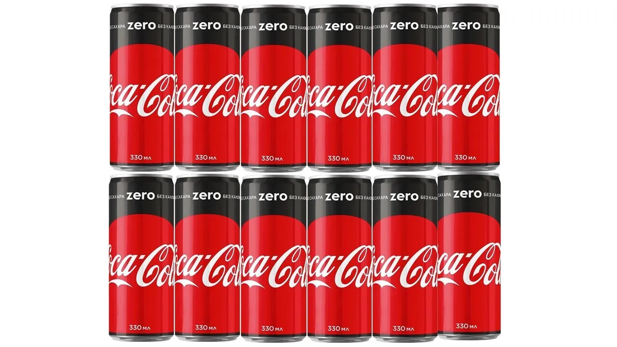 

Газированный напиток, Zero, ж/б (Coca-Cola), 330 мл - 12 шт., Кола зеро 12шт