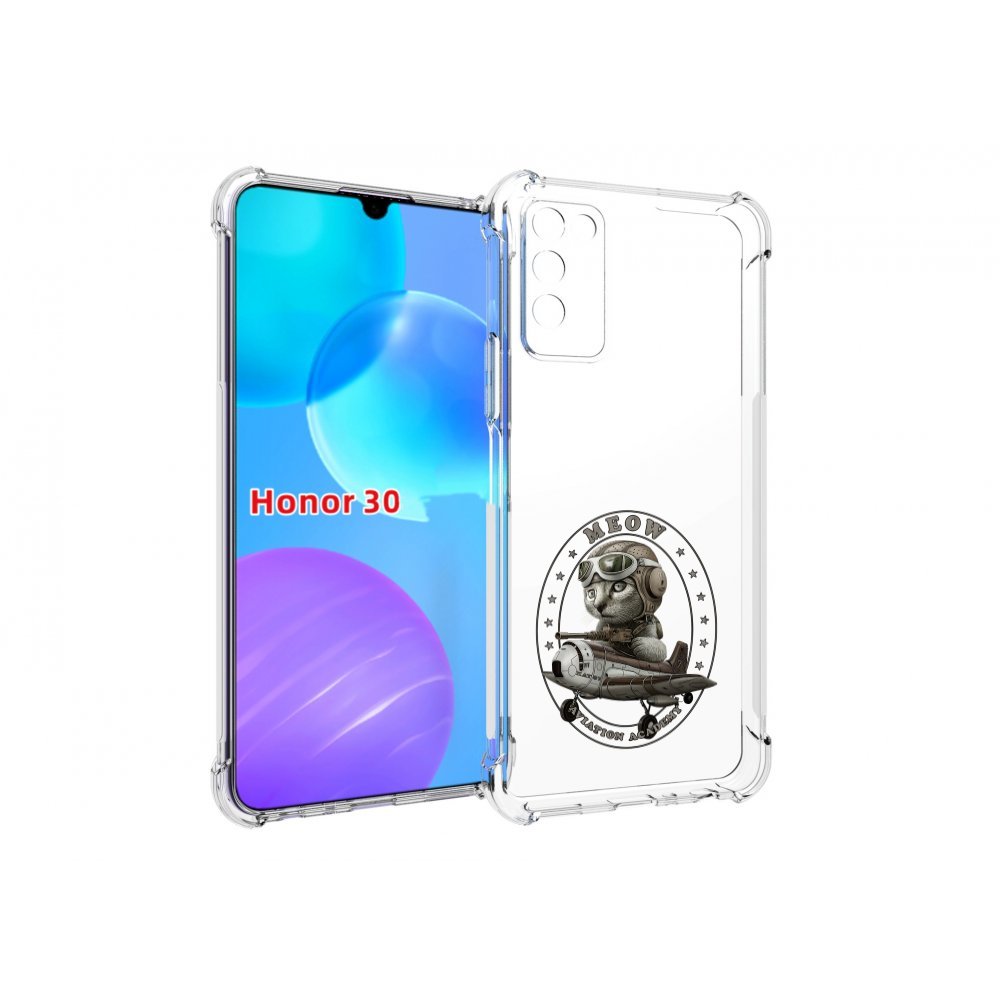 

Чехол MyPads кот в самолете для Huawei Honor 30 Lite, Tocco
