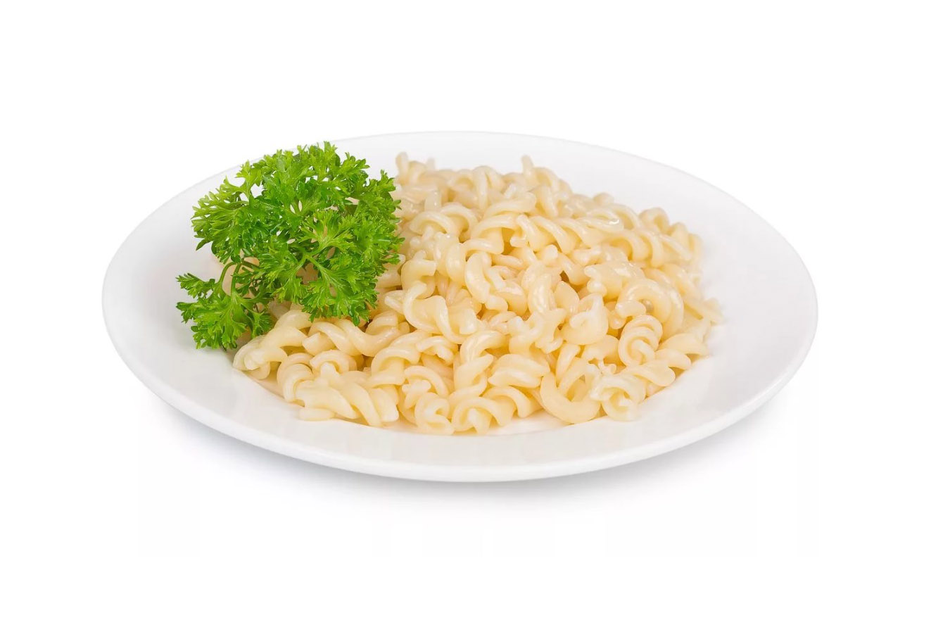 

Макароны отварные +-200 г