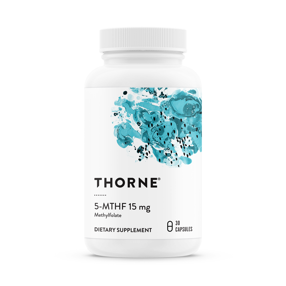 Фолиевая кислота Thorne Research Метилфолат 5-MTHF 15 mg 30 капсул