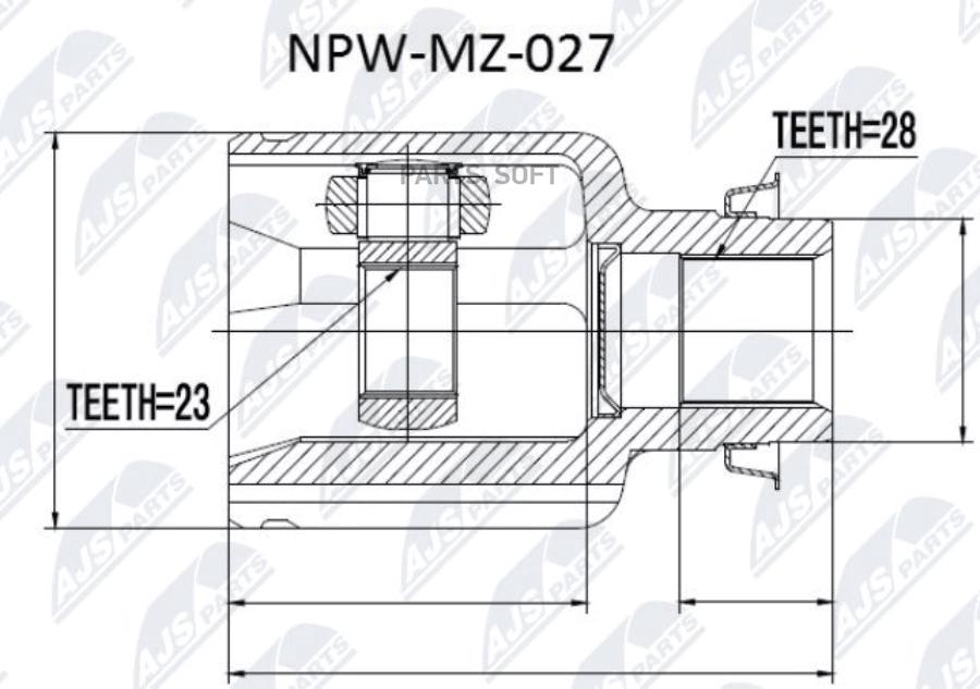 

NPW-MZ-027 ШРУС внутренний правый к-кт Mazda 3 2.0 03>