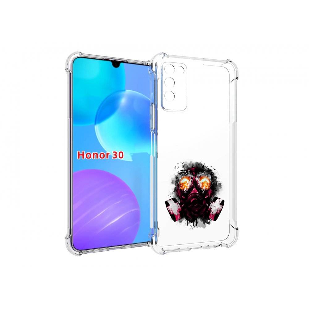 

Чехол MyPads красный противогаз для Huawei Honor 30 Lite, Tocco