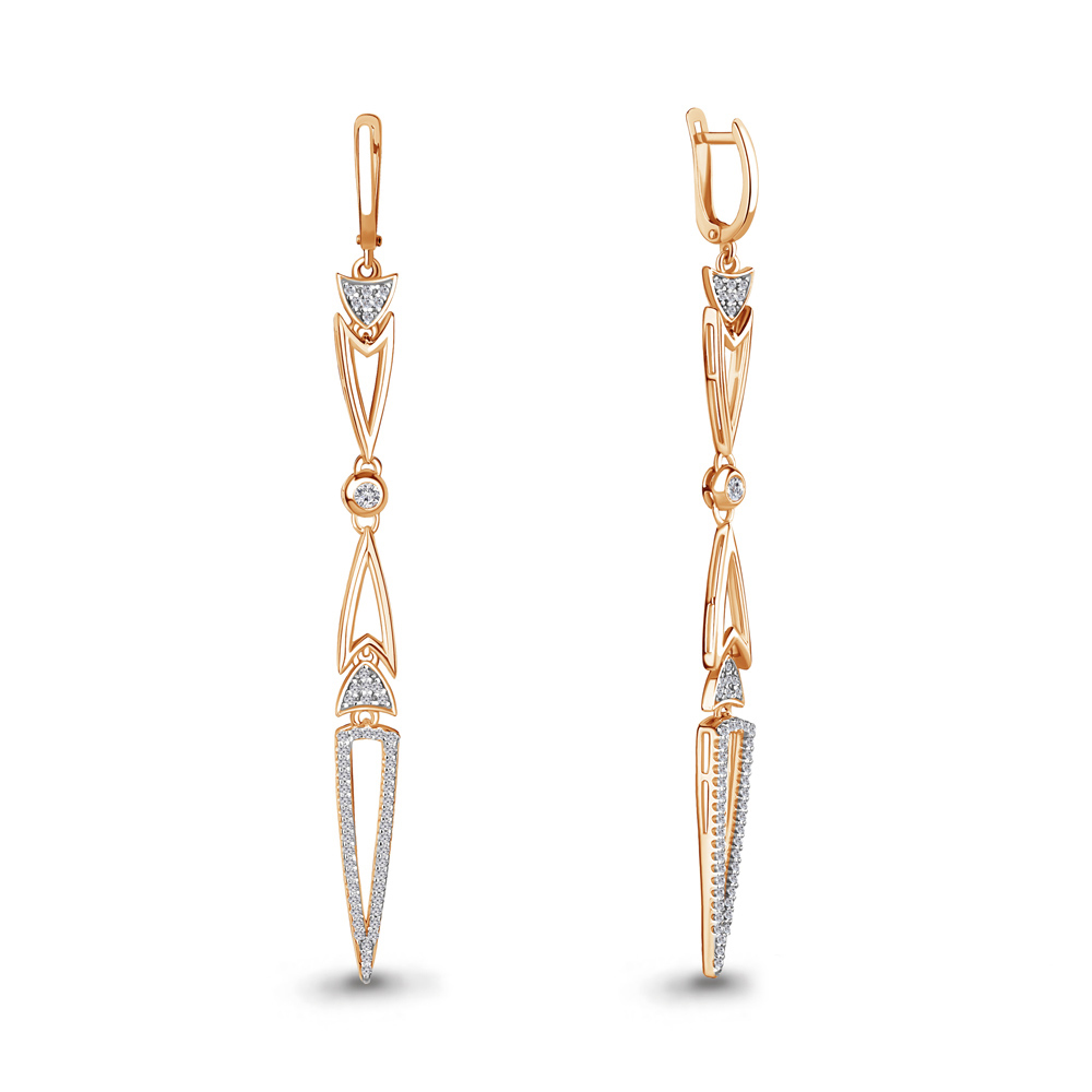 

Серьги из серебра с фианитом Aquamarine 45455А_925_з, 45455А_925_з