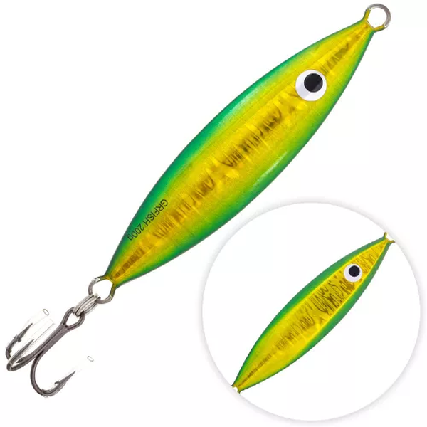 

Пилькер Grfish Fishpilk 134s 200гр. 134мм. P51, Золотистый;зеленый, Fishpilk