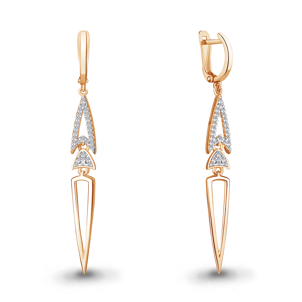 

Серьги из серебра с фианитом Aquamarine 45456А_925_з, 45456А_925_з