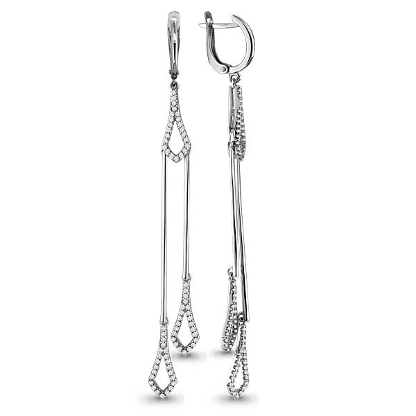 

Серьги из серебра с фианитом Aquamarine 45460А_925_р, 45460А_925_р