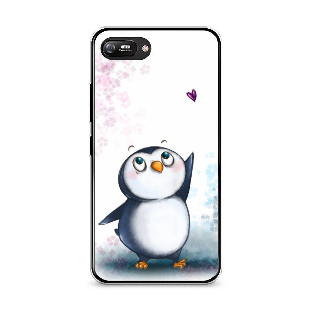 

Чехол Awog на Itel A25/A35 "Пингвин и сердечко", Разноцветный