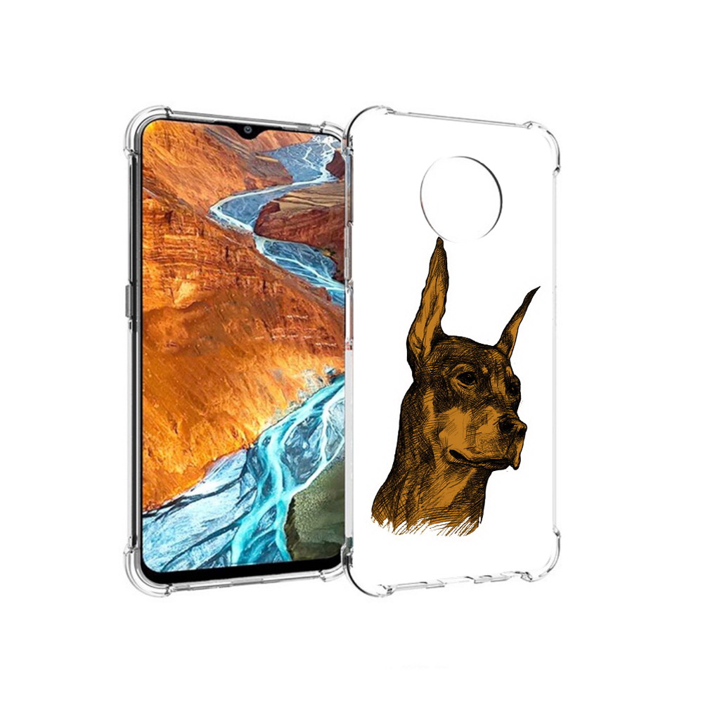 

Чехол MyPads Tocco для Nokia G300 скетч доберман (PT224563.108.605), Прозрачный, Tocco
