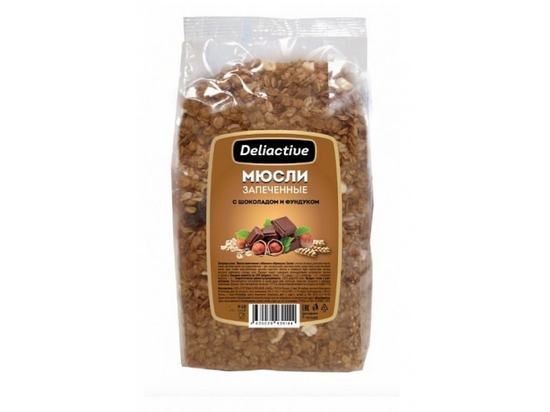 

Мюсли Deliactive запеченные с шоколадом и фундуком 300 г