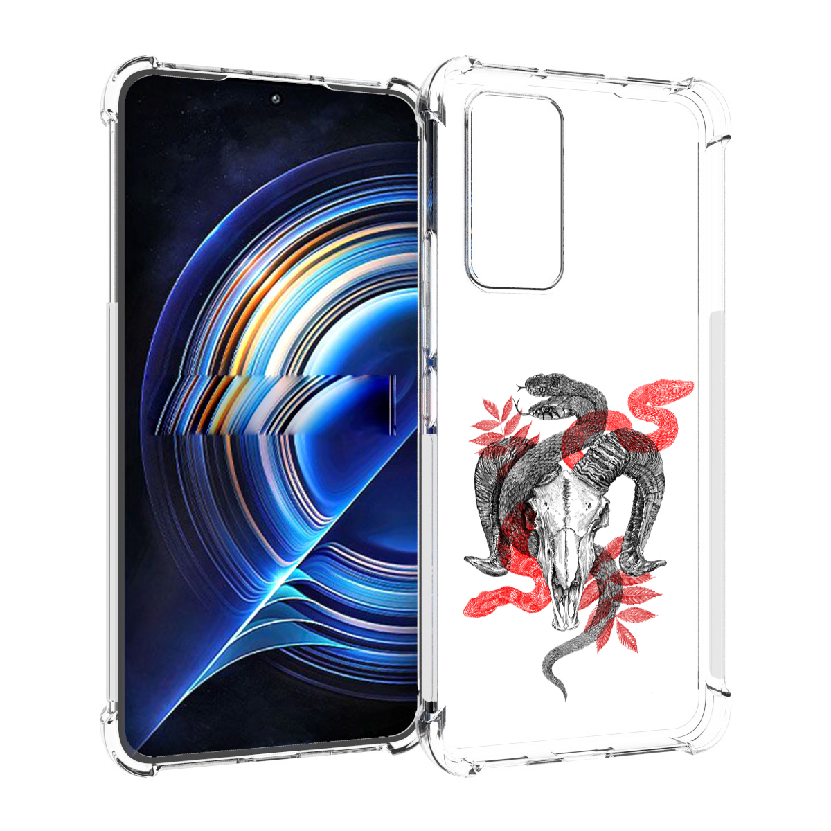 

Чехол MyPads змея в черепе рисунок для Tecno Camon 19 Neo, Прозрачный, Tocco