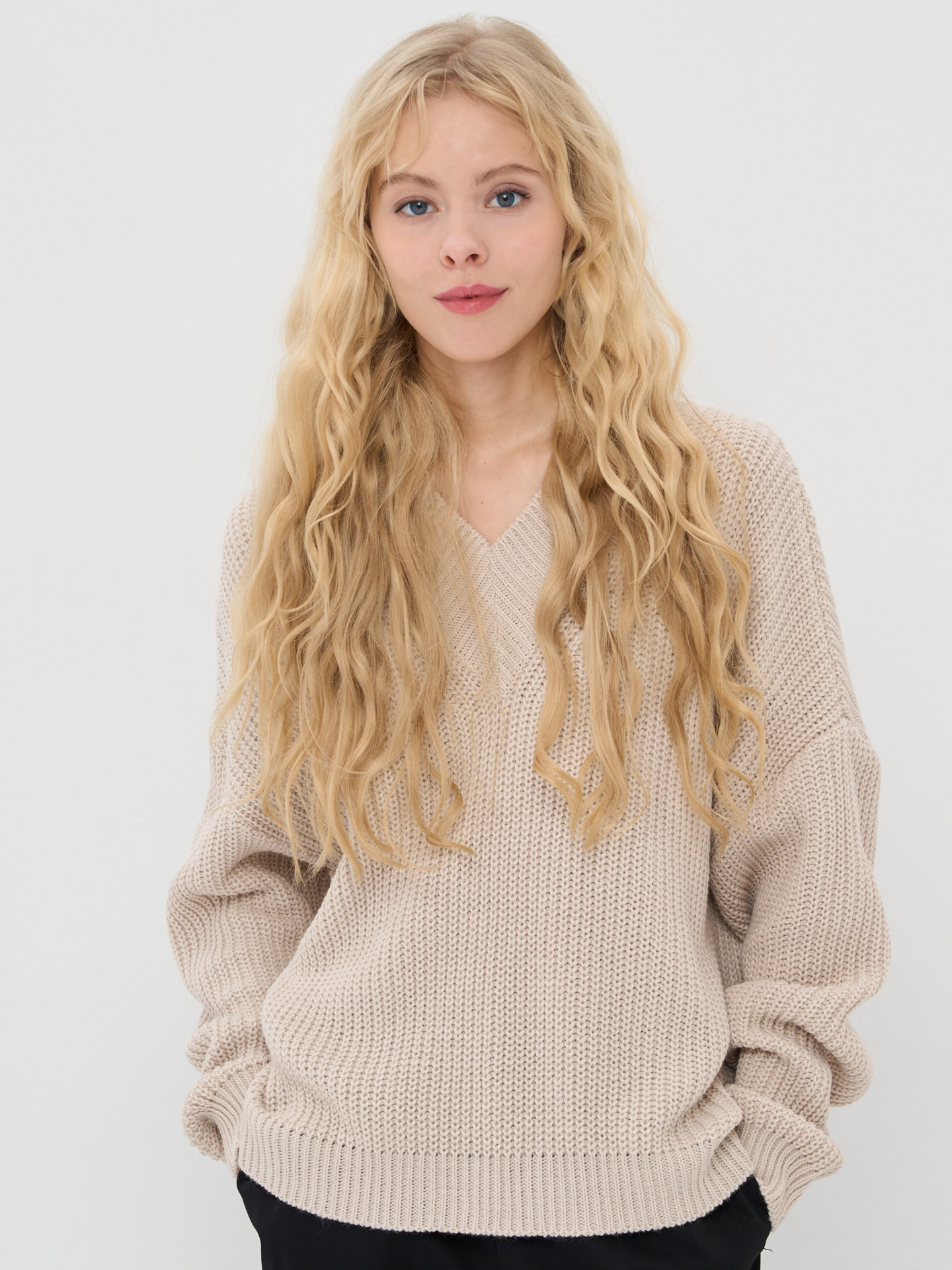 

Пуловер женский BE YOU 7232-40195 бежевый 42-52 RU, 7232-40195