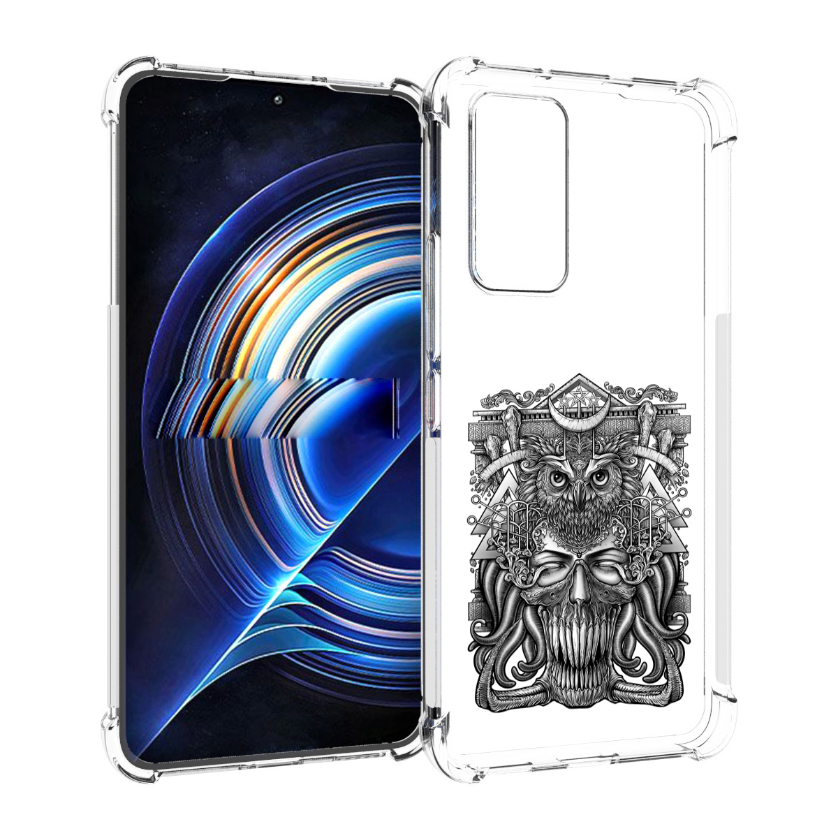 

Чехол MyPads зубастая сова для Tecno Camon 19 Neo, Прозрачный, Tocco