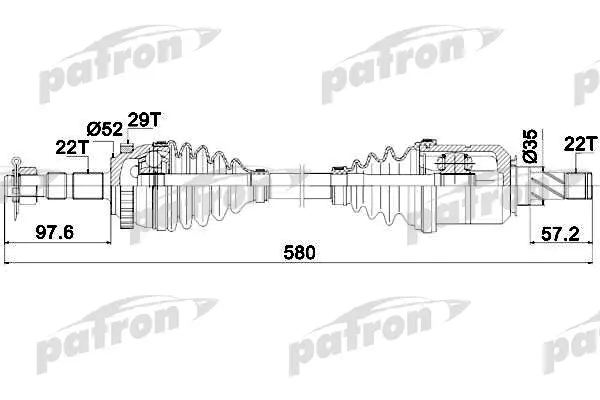 

PATRON Полуось PATRON PDS0347