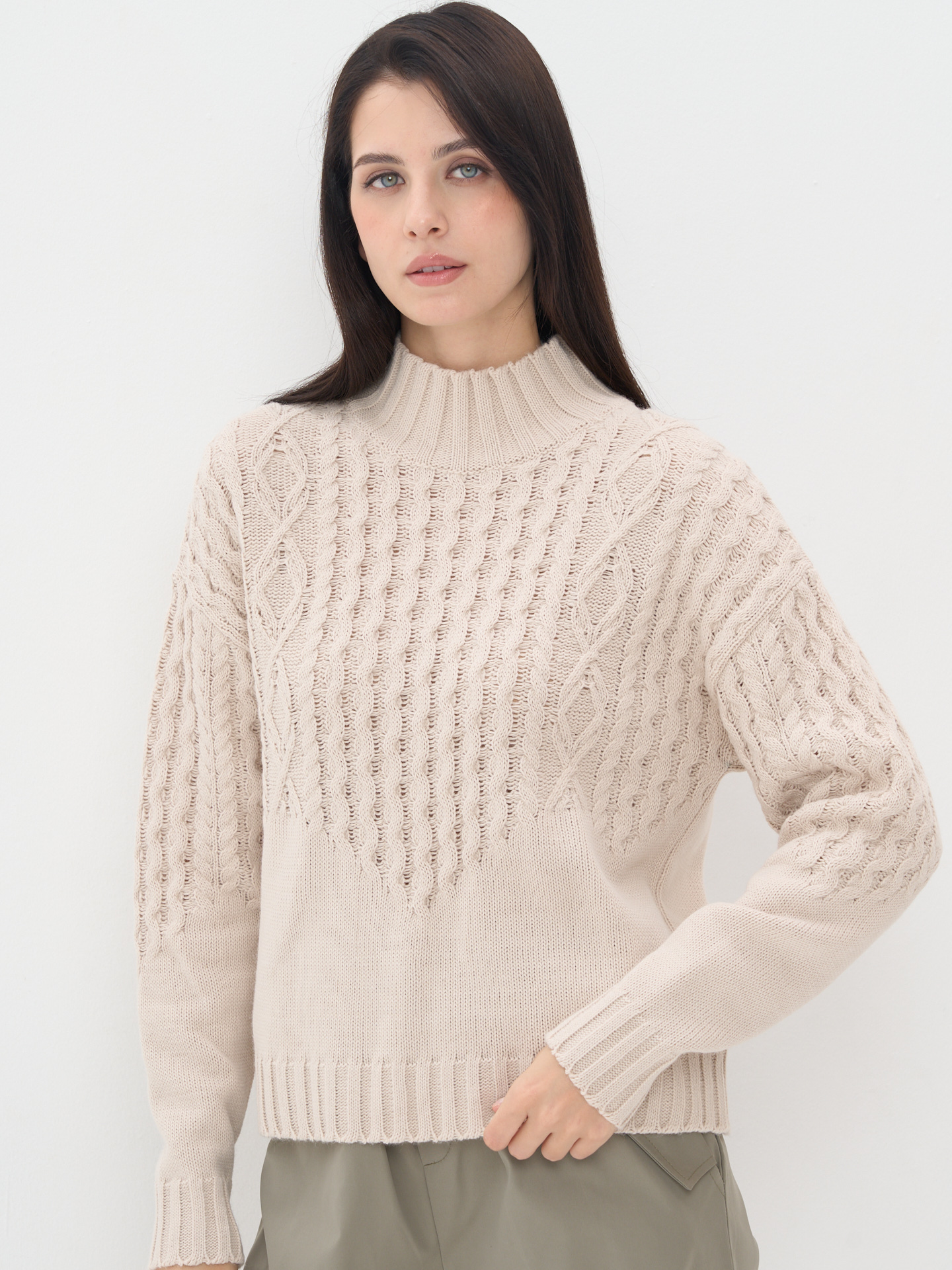 

Свитер женский BE YOU 7232-40200 бежевый 42-44 RU, 7232-40200