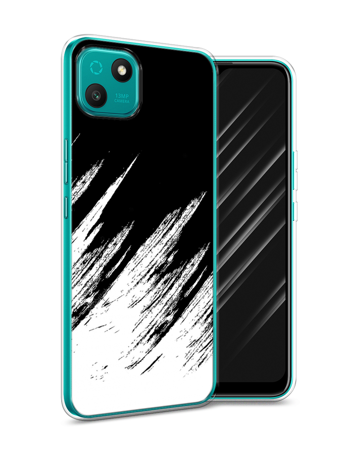 

Чехол Awog на Wiko T10 "Черно белые брызги", Белый;черный