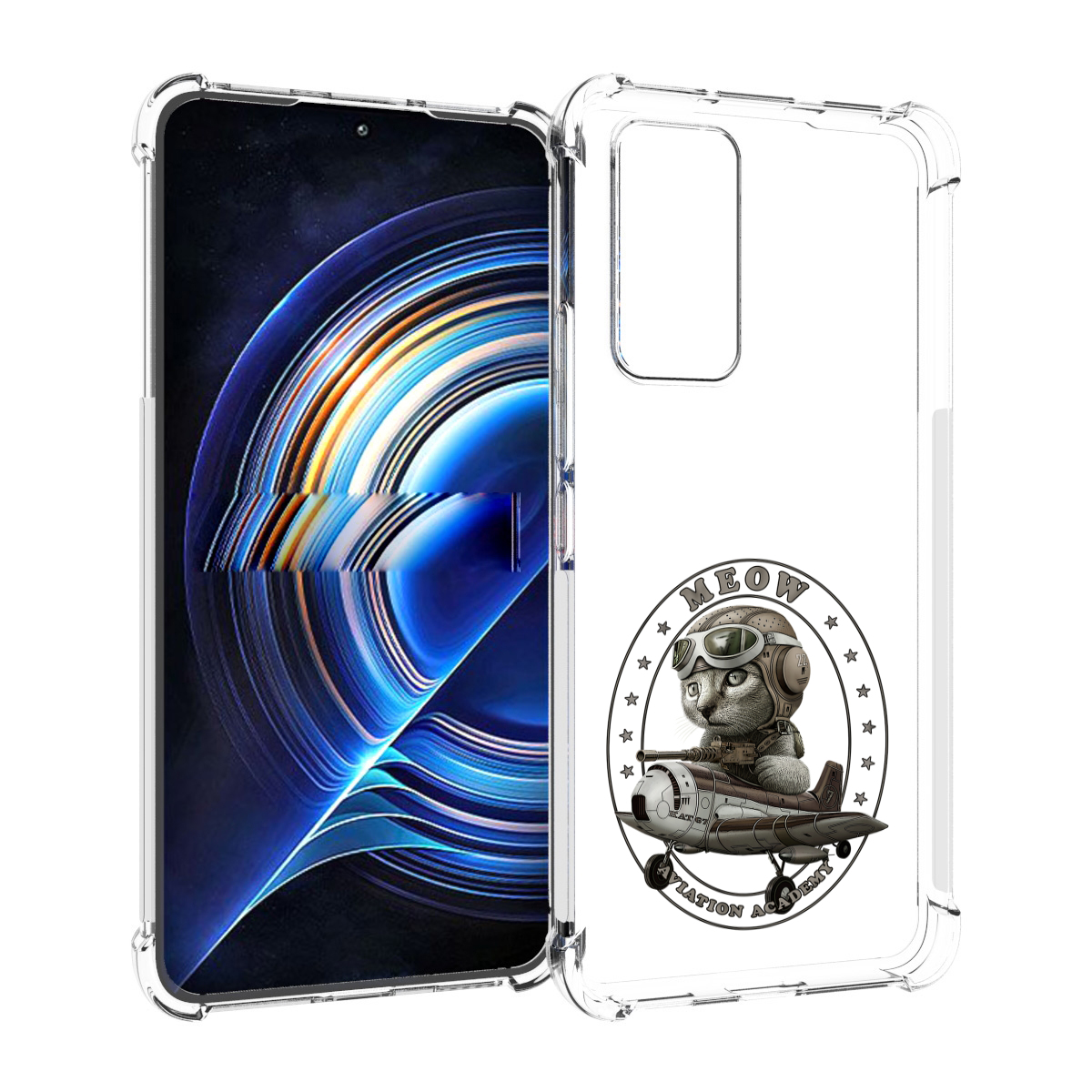 

Чехол MyPads кот в самолете для Tecno Camon 19 Neo, Прозрачный, Tocco
