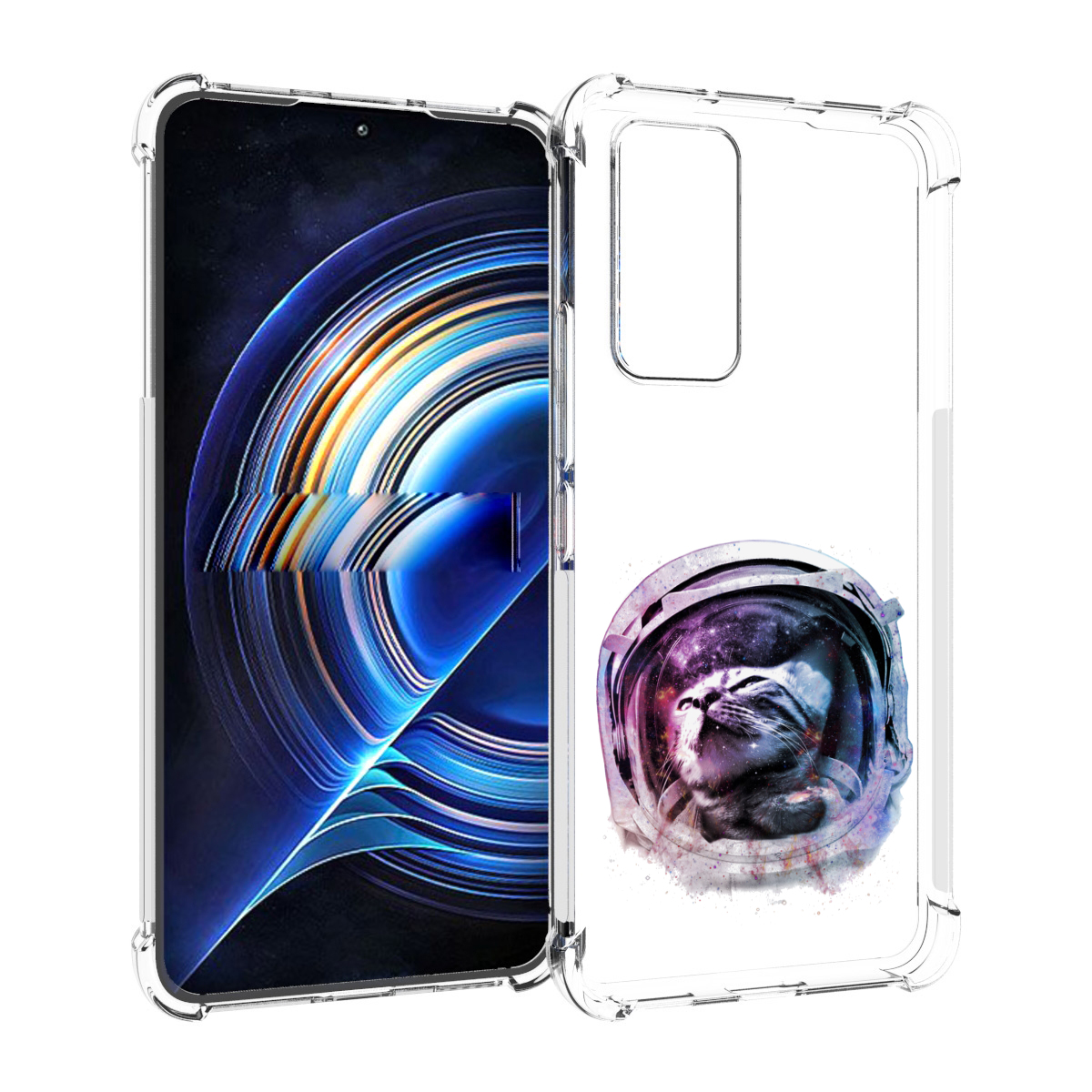 

Чехол MyPads кот в шлеме для Tecno Camon 19 Neo, Прозрачный, Tocco