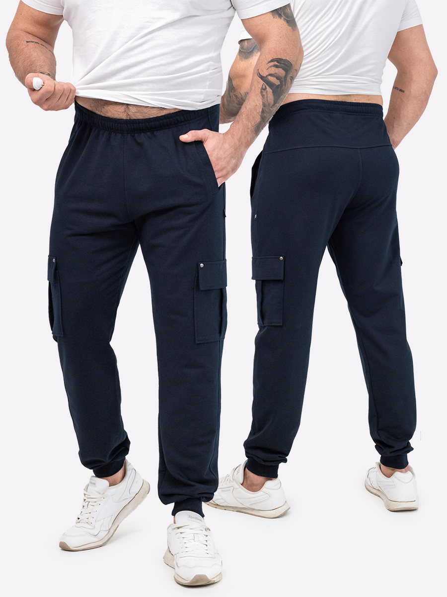 Спортивные брюки мужские HappyFox HF9117 синие 56 RU