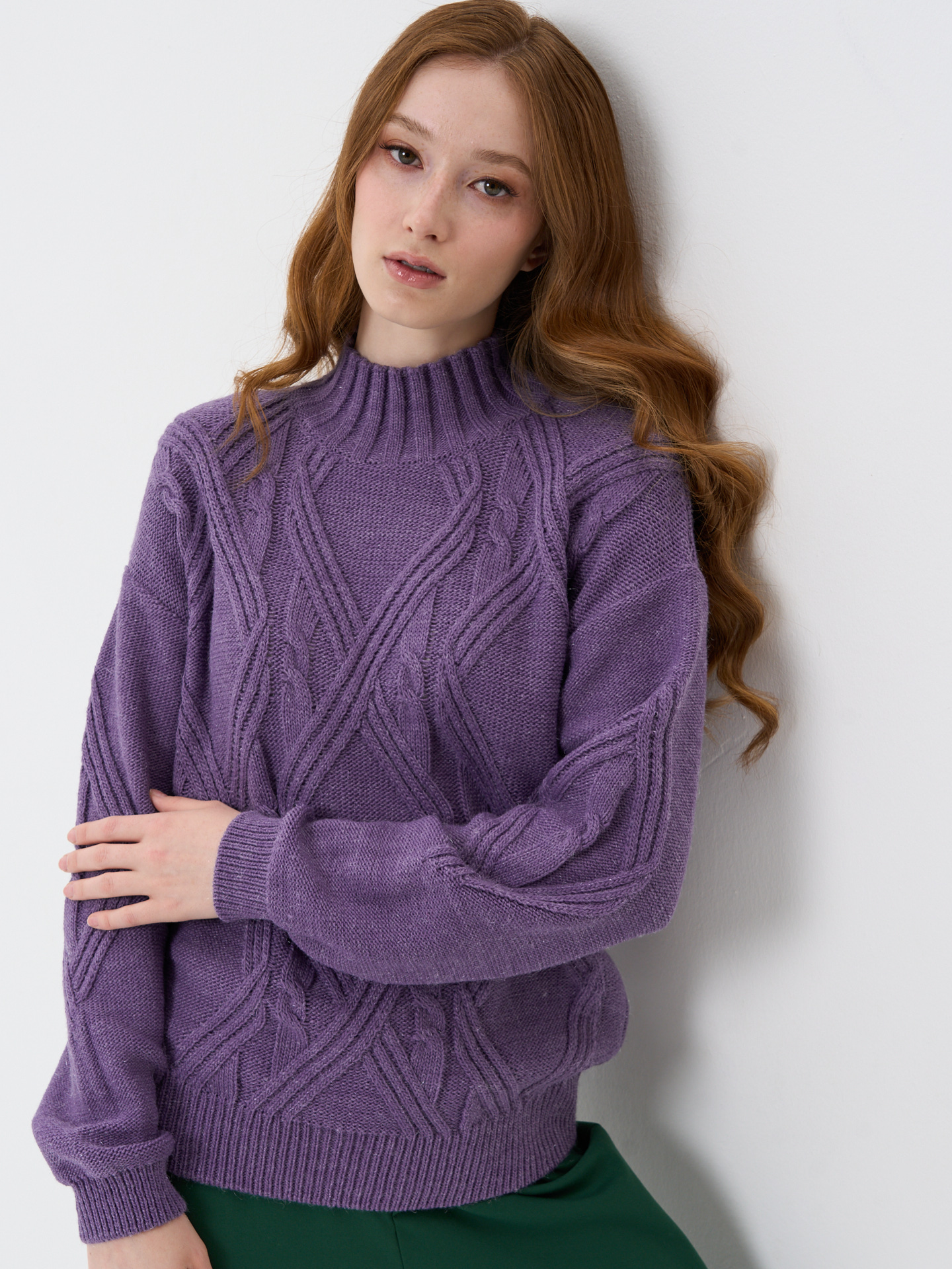 

Свитер женский VAY 5232-41301 фиолетовый 42-48 RU, 5232-41301