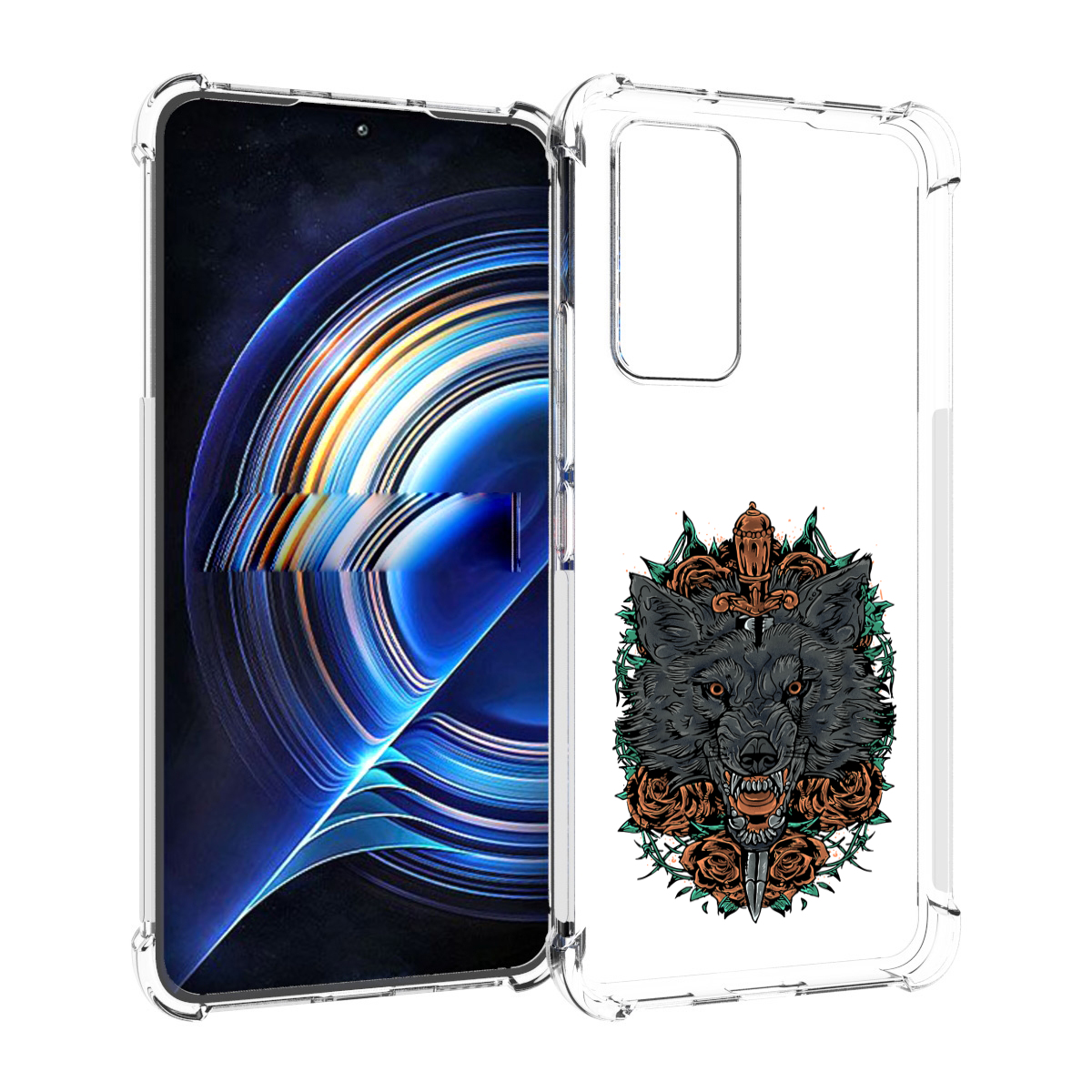 

Чехол MyPads красивый злой волк для Tecno Camon 19 Neo, Прозрачный, Tocco