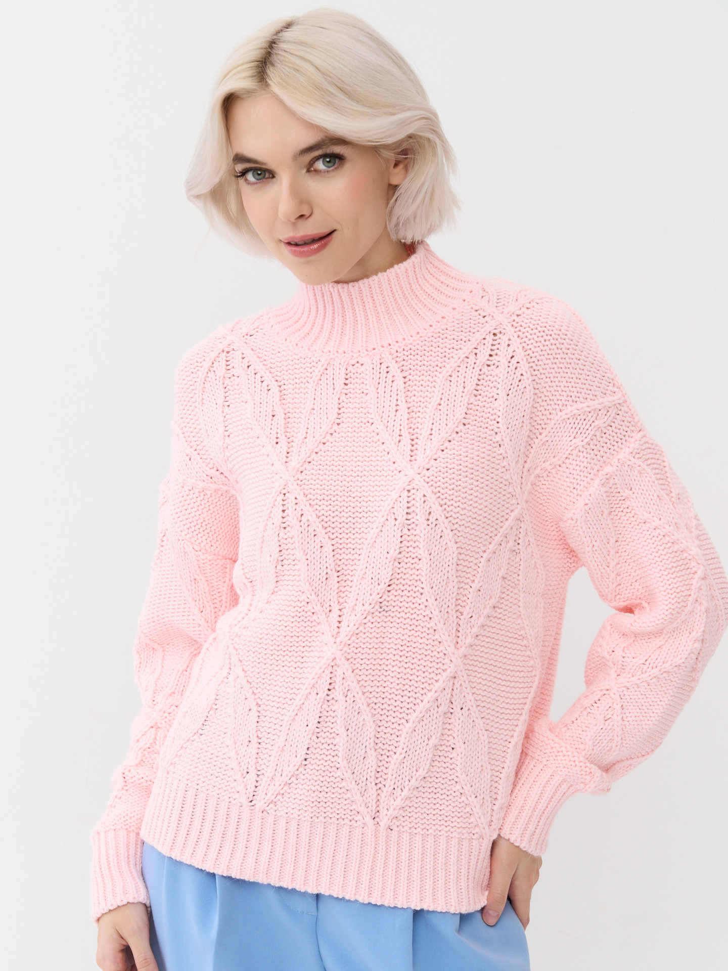 

Свитер женский BE YOU 7232-40210 розовый 42-46 RU, 7232-40210