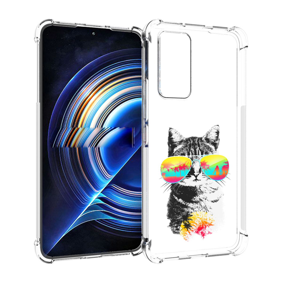 

Чехол MyPads крутой кот для Tecno Camon 19 Neo, Прозрачный, Tocco