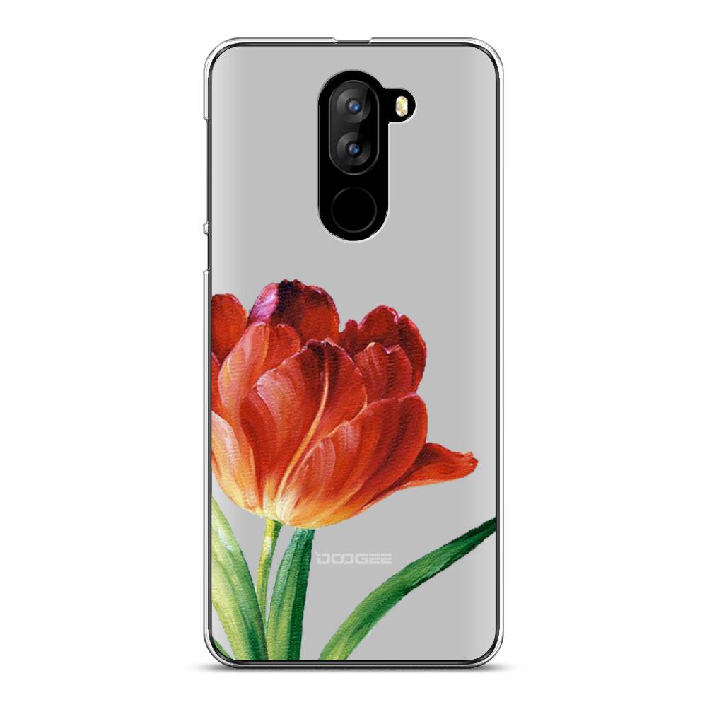 фото Чехол awog на doogee x60l / дуги x60l "красный тюльпан"