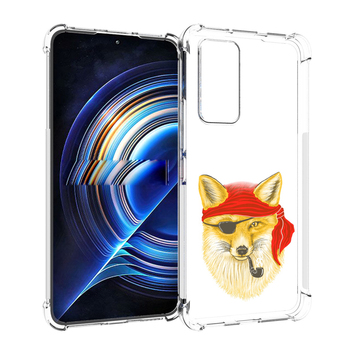 

Чехол MyPads лиса-пират для Tecno Camon 19 Neo, Прозрачный, Tocco