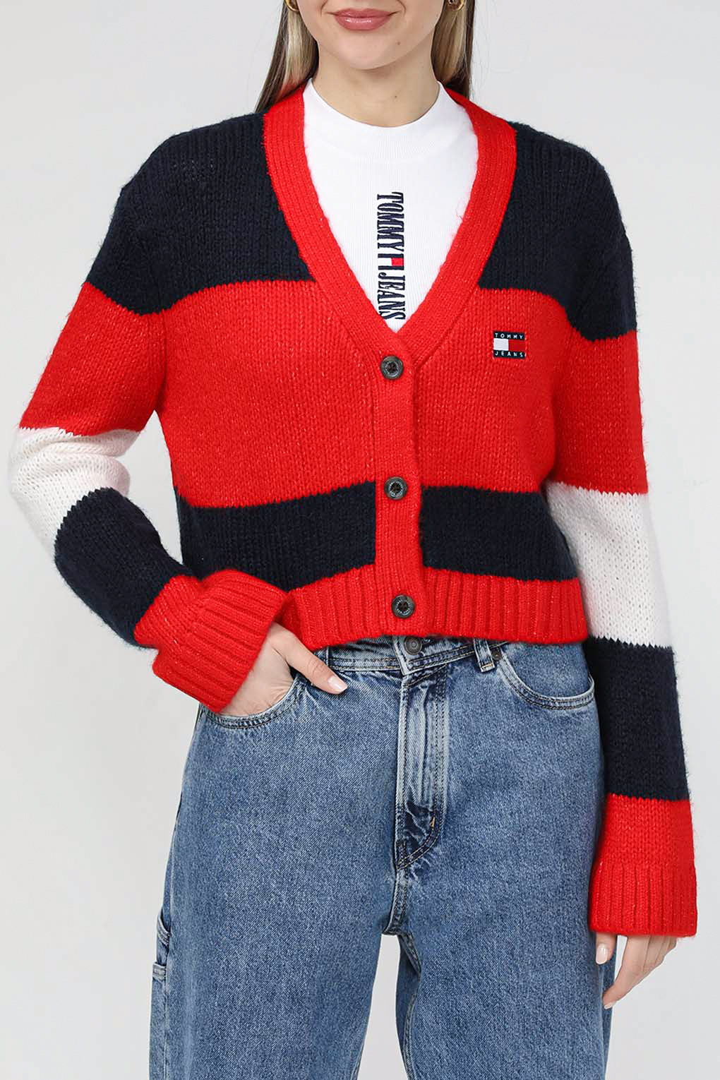 Кардиган женский Tommy Jeans DW0DW17496 разноцветный M 14690₽