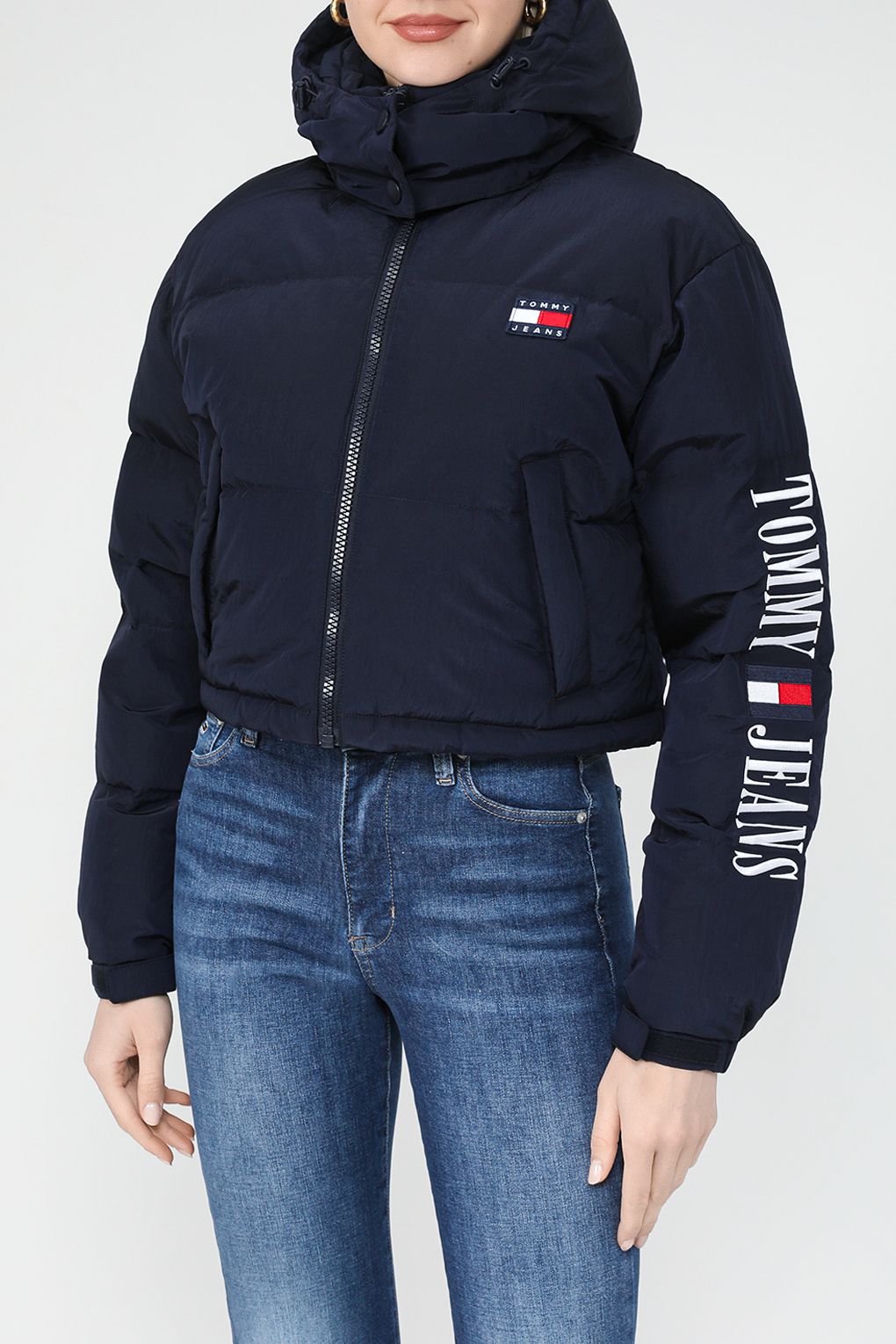 

Куртка женская Tommy Jeans DW0DW17502 синяя S, Синий, DW0DW17502