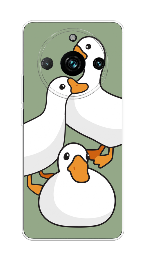 

Чехол на Realme 11 Pro Plus "Утиное трио", Оранжевый;белый;серый, 2514350-1