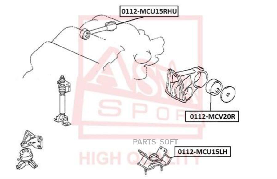 

Подушка Двигателя Задняя Toyota Toyota Camry Sxv2#/Mcv2# 1996-2001 ASVA 0112mcv20r