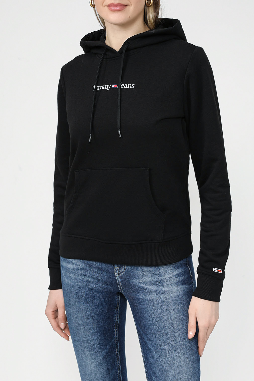 

Худи женское Tommy Jeans DW0DW15649 черное XS, Черный, DW0DW15649
