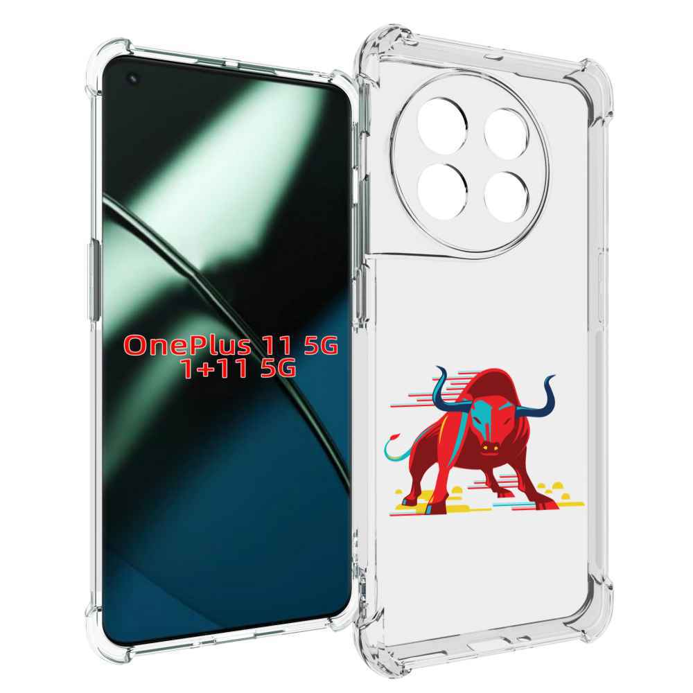 

Чехол MyPads Красный-бык для OnePlus 11, Прозрачный, Tocco