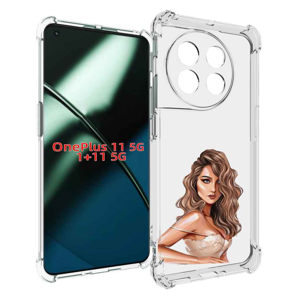 

Чехол MyPads Кудрявая-девушка женский для OnePlus 11, Прозрачный, Tocco