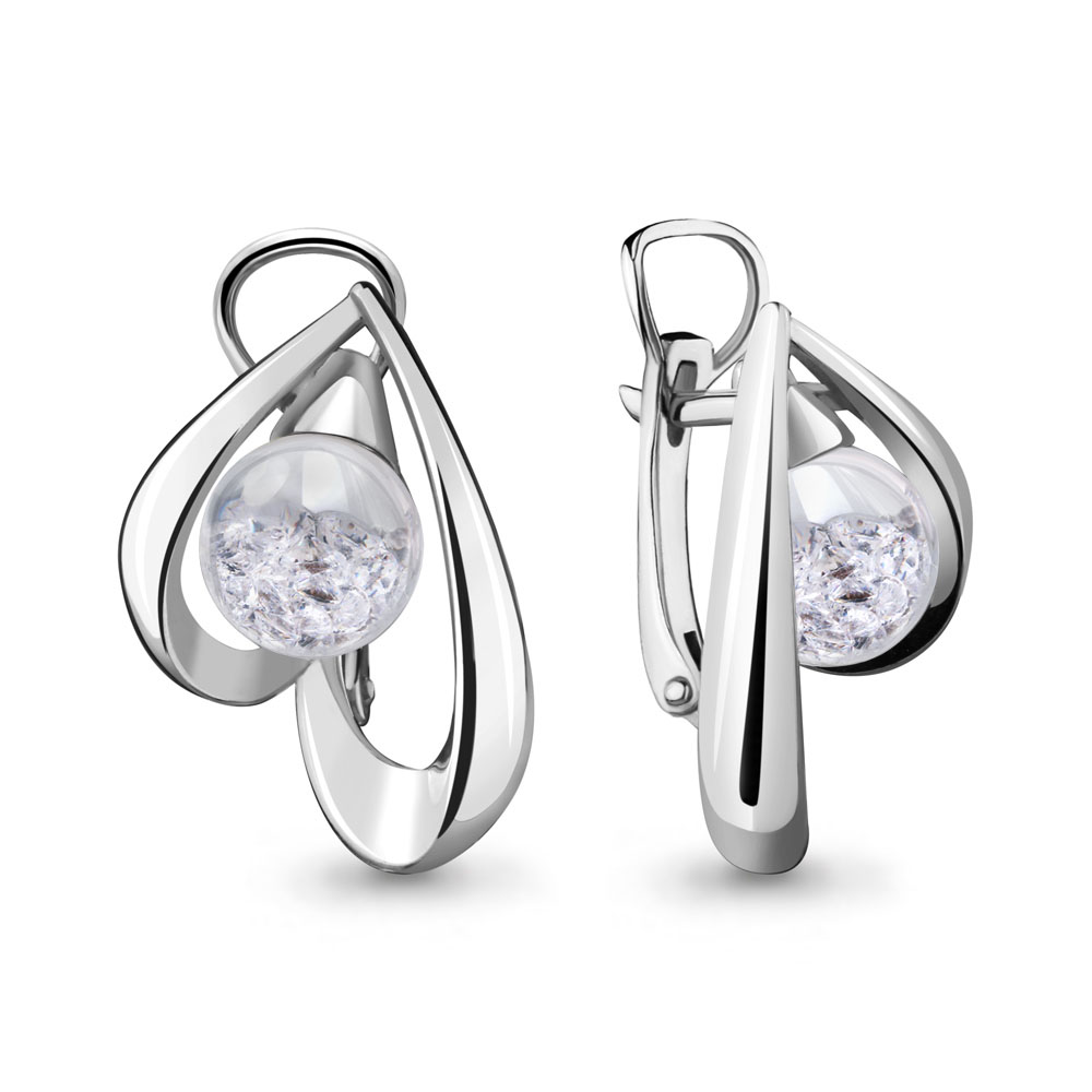 

Серьги из серебра с фианитом Aquamarine 45477_925_р, 45477_925_р
