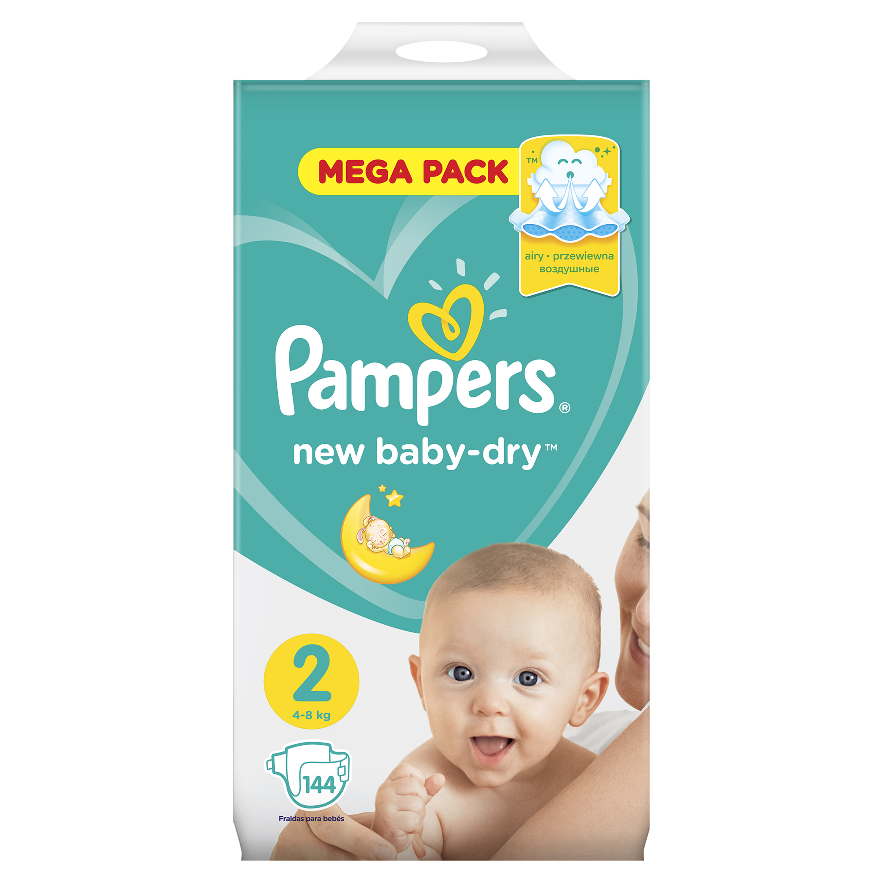 фото Подгузники pampers new baby-dry mini (4-8 кг) 144 шт.