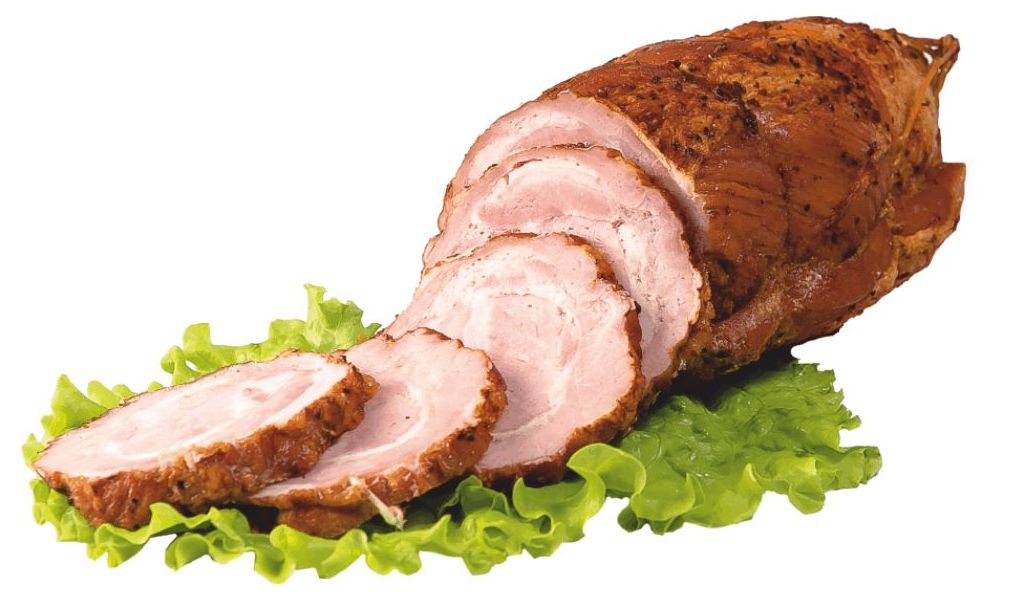 

Мясной рулет варено-запеченный царский