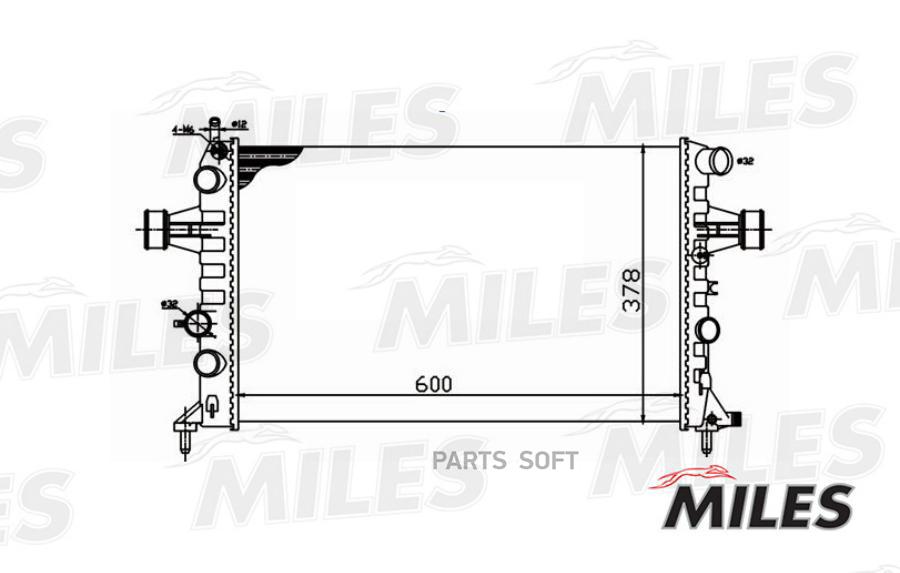 

Радиатор Opel Astra G 1.4-2.2 98-06 Miles арт. ACRM034