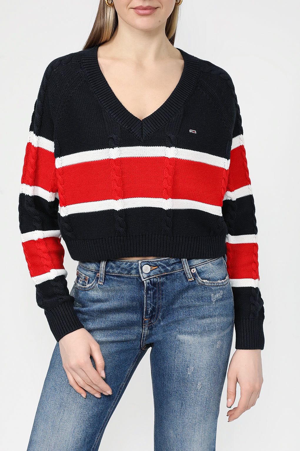 

Пуловер женский Tommy Jeans DW0DW15941 синий XS, DW0DW15941